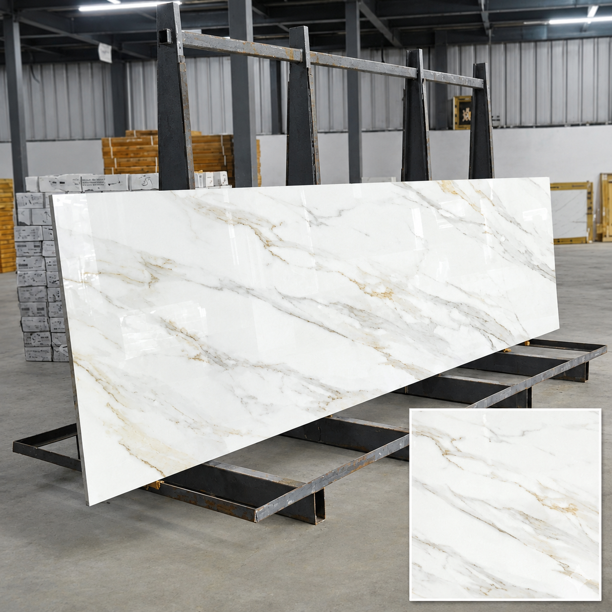 Calacatta White Glazed Vitrified Tiles (GVT/PGVT)